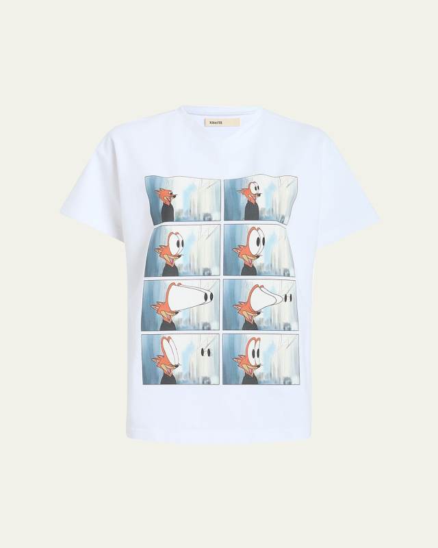Maeve Graphic Short-Sleeve Top